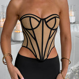 Corset Santanna - Preto/Nude