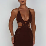 Vestido Mini Selena - Chocolate
