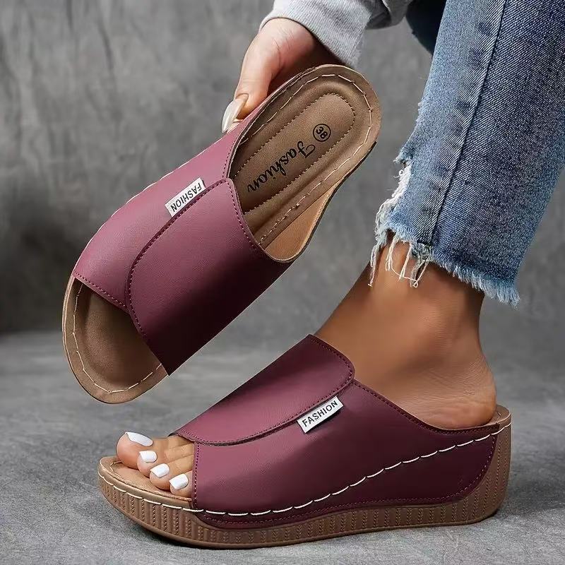 Sandálias Casuais de Salto Wedge para Mulheres