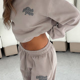 Calças de Moletom Studio - Mocha/Carvão