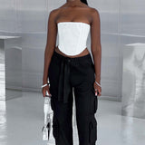 Calças Cargo Tinashe - Preto