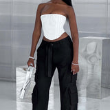 Calças Cargo Tinashe - Preto