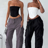 Calças Cargo Tinashe - Carvão