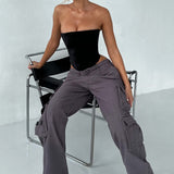 Calças Cargo Tinashe - Carvão