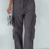 Calças Cargo Tinashe - Carvão