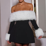 Vestido Mini Villanelle - Preto/Branco