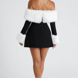 Vestido Mini Villanelle - Preto/Branco