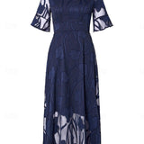 Eliane - Vestido Maxi com Renda Flutter