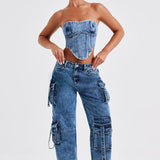 Corset Yasie - Lavagem Escura