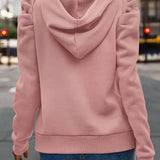 Hoodie Bella Branco com Mangas Franzidas e Estilo Casual Chic