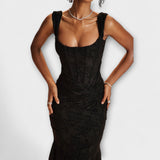 Renske - Vestido Longo com Corset Elegante e Refinado