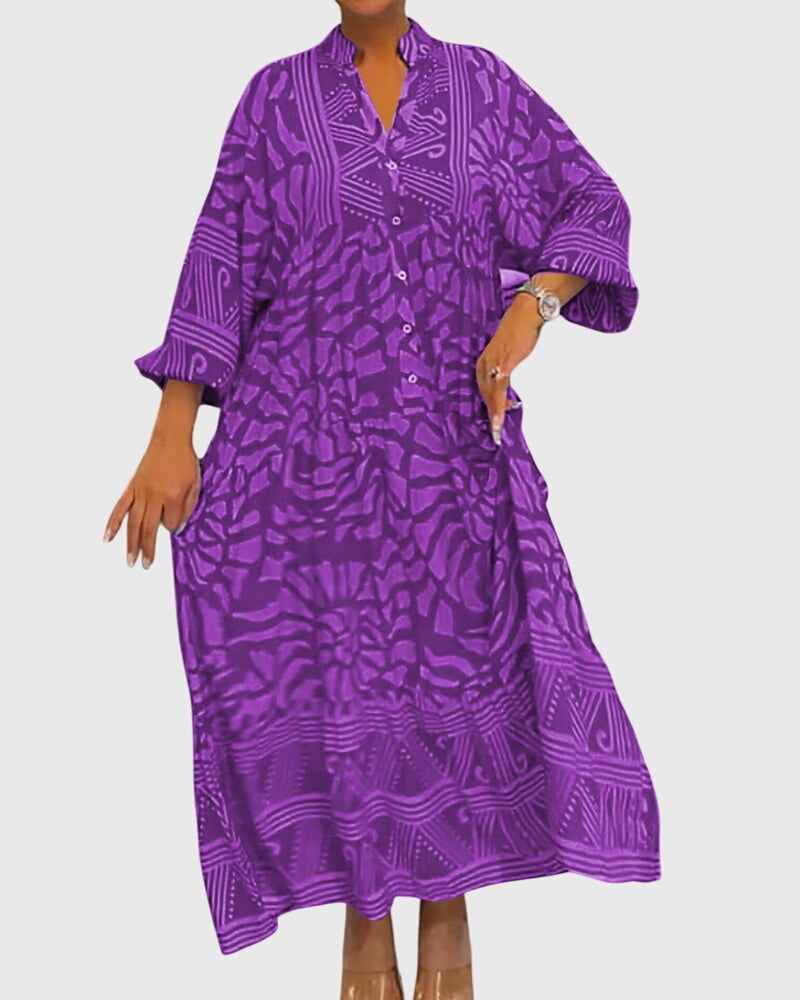Mckinley™ | Vestido Maxi com Estampa Elegante