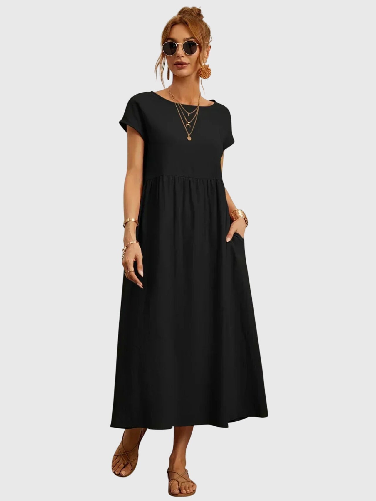 Giselle™ - Vestido Casual com Bolsos
