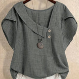 Milany - Blusa Informal com Decote Assimétrico