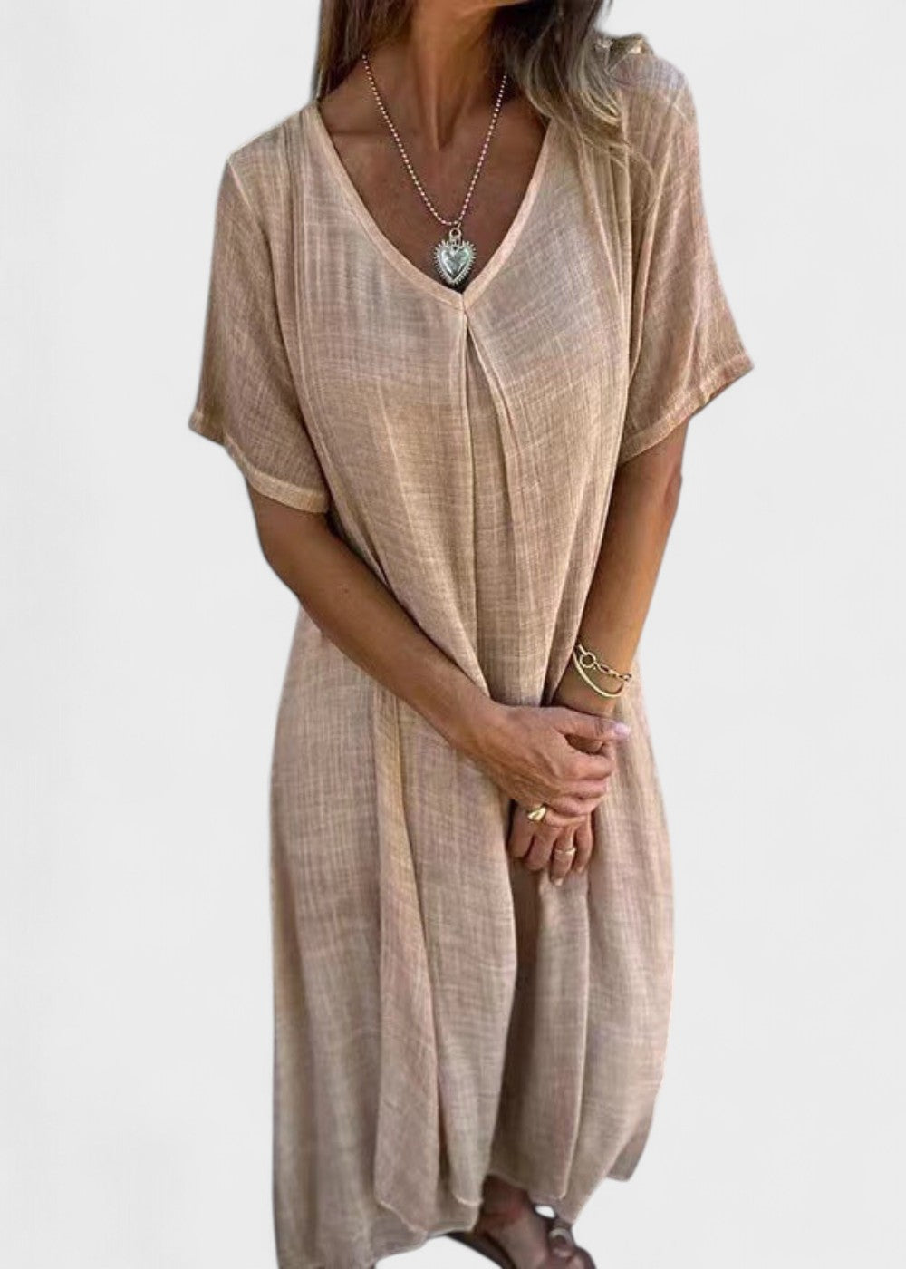 Paula - Vestido midi fluido