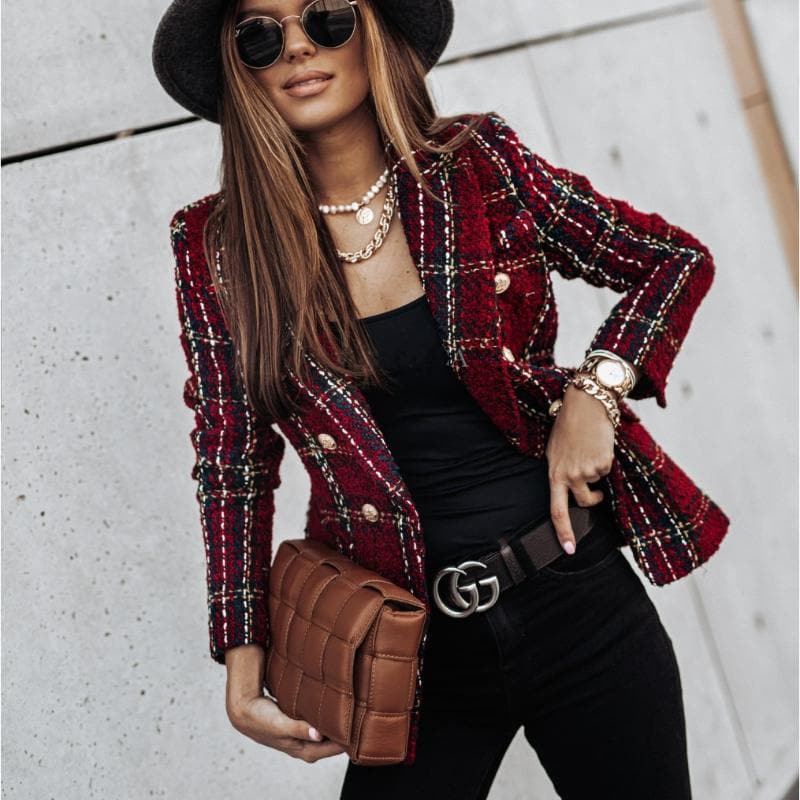Pierina - Blazer Vintage de Manga Longa
