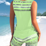 Sylvia - Tankini com estampado geométrico