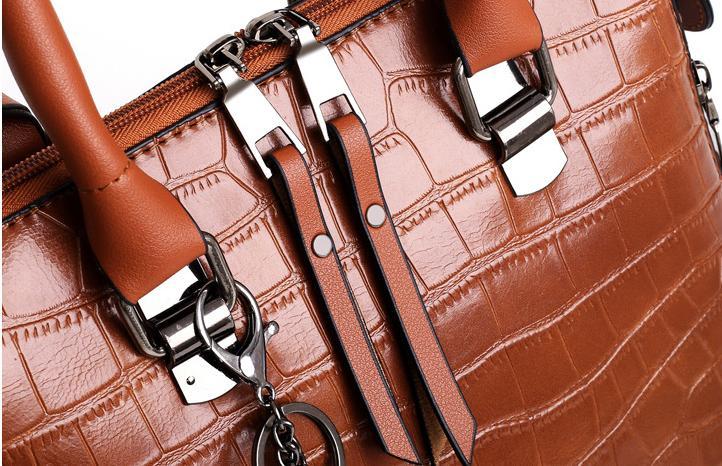 Genive | Conjunto de 4 bolsas de couro modernas