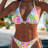 Lone - Bikini Halterneck com Renda Vivid