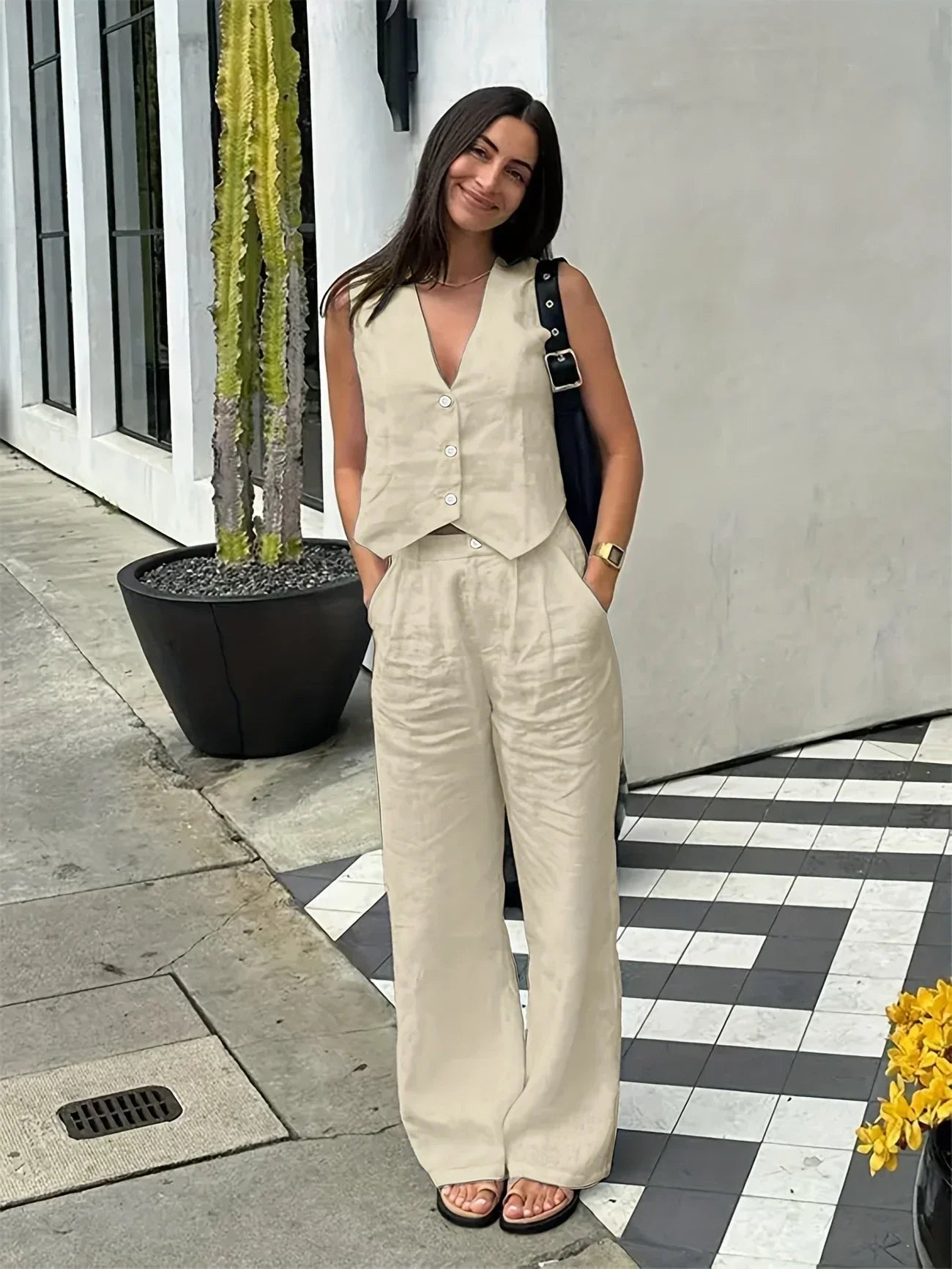 Jorja – Elegante Conjunto de Roupas Sem Mangas