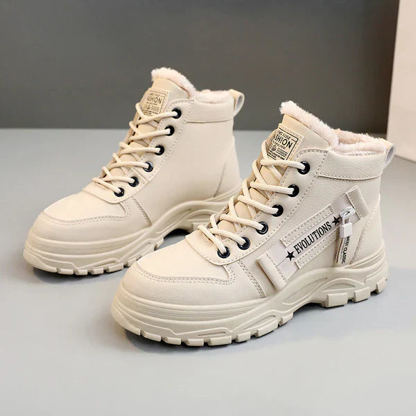 Botas femininas com forro de lã