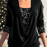 Sara | Camisola de manga comprida com lantejoulas