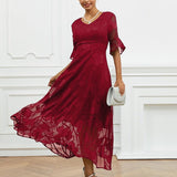 Eliane - Vestido Maxi com Renda Flutter