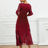 Eliane - Vestido Maxi com Renda Flutter