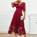 Eliane - Vestido Maxi com Renda Flutter