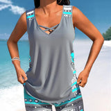 Sylvia - Tankini com estampado geométrico