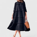Vestido midi Léa — Elegância sem esforço para todos os dias