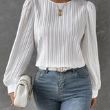 Por Olivia | Blusa Feminina com Mangas de Lanterna