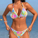 Lone - Bikini Halterneck com Renda Vivid