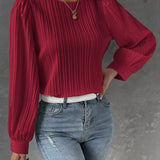 Por Olivia | Blusa Feminina com Mangas de Lanterna
