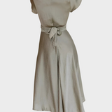 Joana - Vestido midi com pormenor de nó