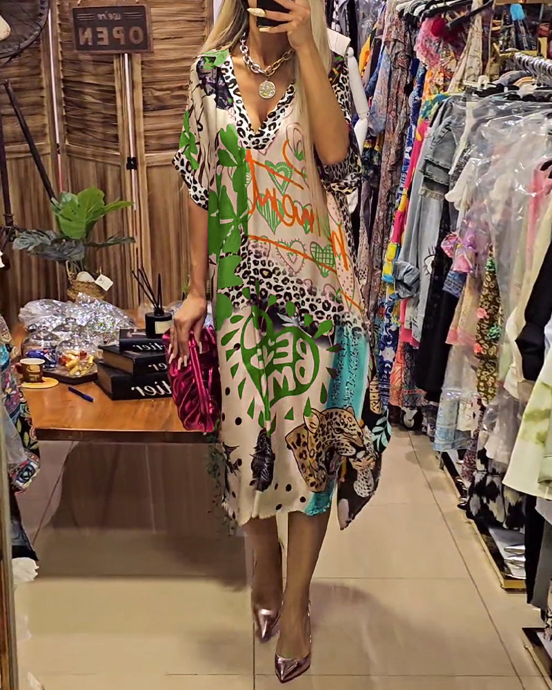 Andreia - Vestido casual com decote V