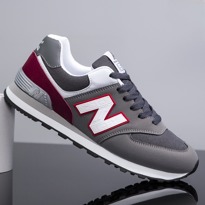 Ténis NB® Cinza-Vermelho