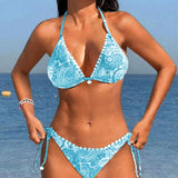 Lone - Bikini Halterneck com Renda Vivid