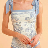 Nandine™ - Eleganter Blumenmuster-Badeanzug