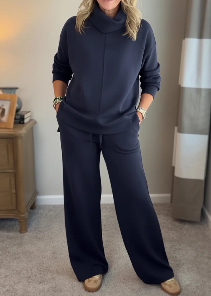 Elaine - Conjunto de duas peças chique e descontraído