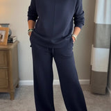 Elaine - Conjunto de duas peças chique e descontraído