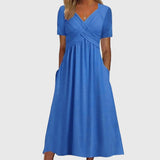Viola™ | Vestido Midi com Controle de Barriga