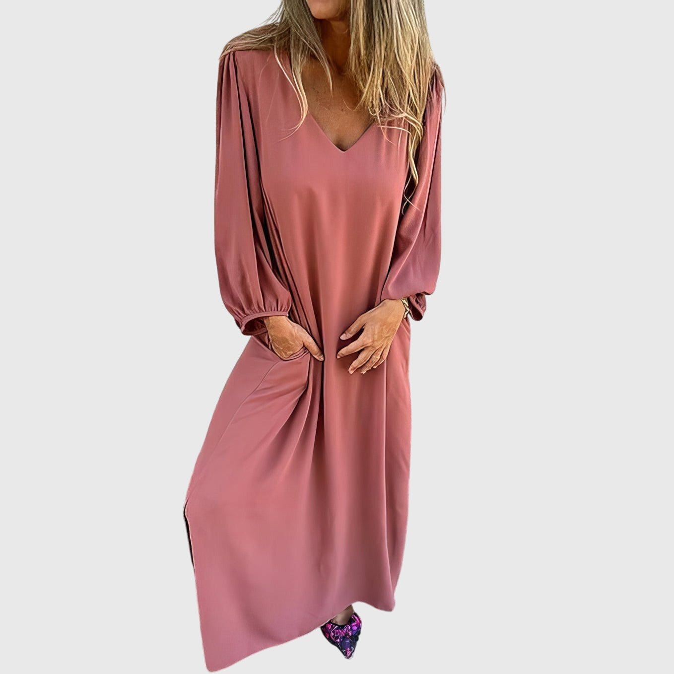 Carol™ - Vestido Boho Longo com Bolsos