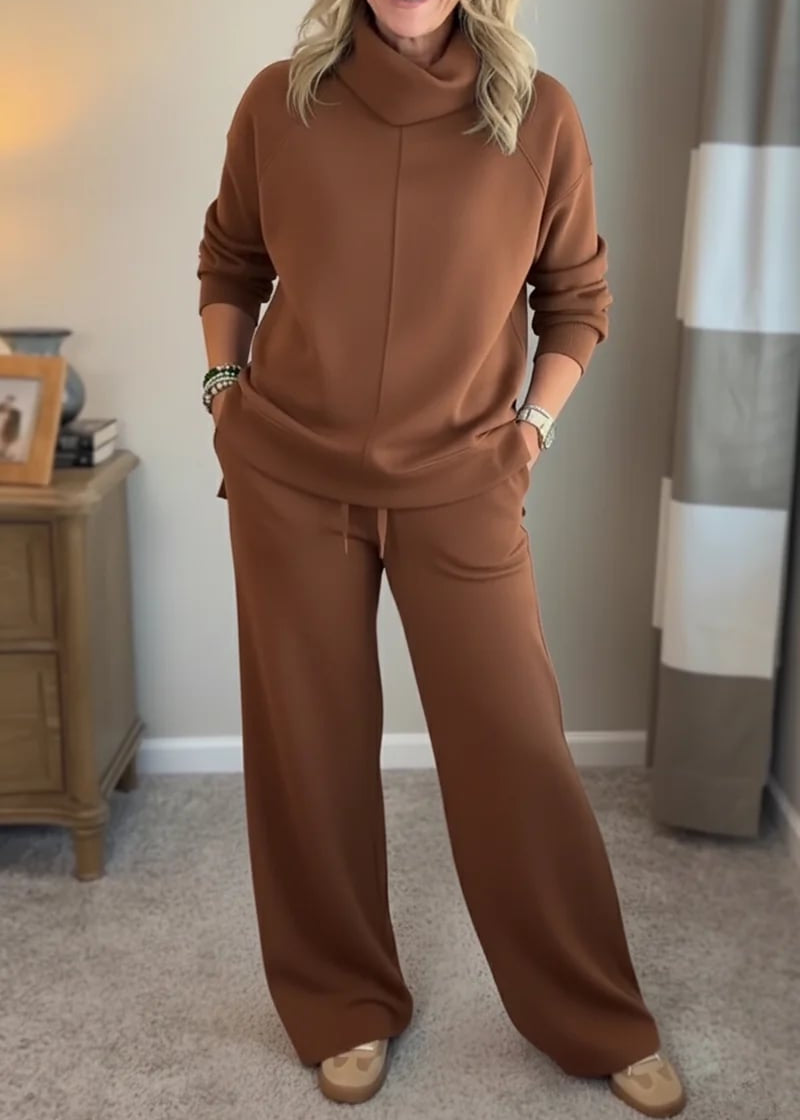 Elaine - Conjunto de duas peças chique e descontraído