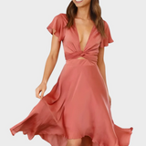 Joana - Vestido midi com pormenor de nó