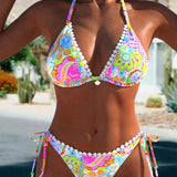 Lone - Bikini Halterneck com Renda Vivid