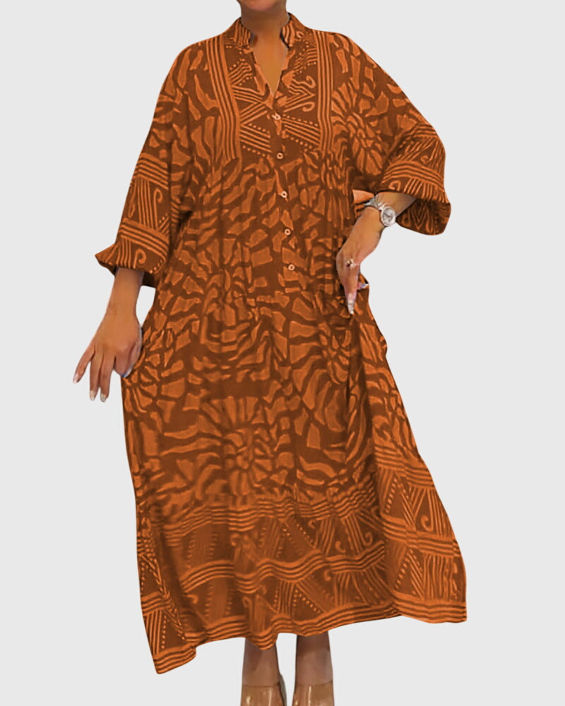Mckinley™ | Vestido Maxi com Estampa Elegante