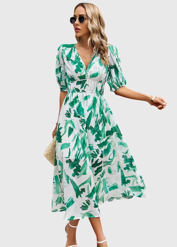 Merlin™ | Vestido Midi Floral Lisonjeiro