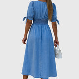Jacqueline™ | Vestido de Denim Elegante