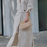 Simona - Vestido Maxi em Algodão e Linho